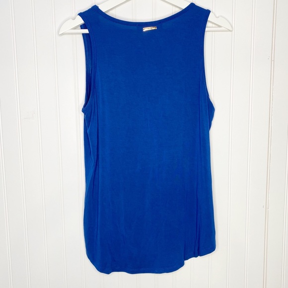 MICHAEL KORS Blue Tank Top with Fringe & Rivets, M - Picture 6 of 16